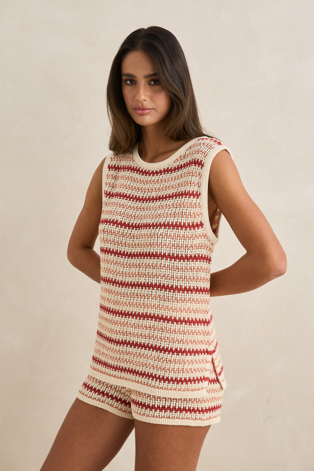 RHYTHM Tami Stripe Longline Knit Tank-The Shop Laguna Beach