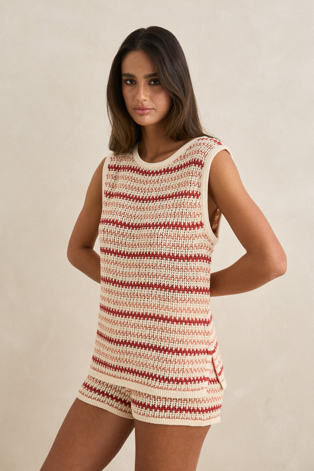 RHYTHM Tami Stripe Longline Knit Tank-The Shop Laguna Beach