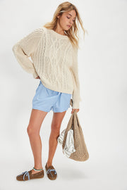 FREE PEOPLE Frankie Cotton Cable Sweater-The Shop Laguna Beach