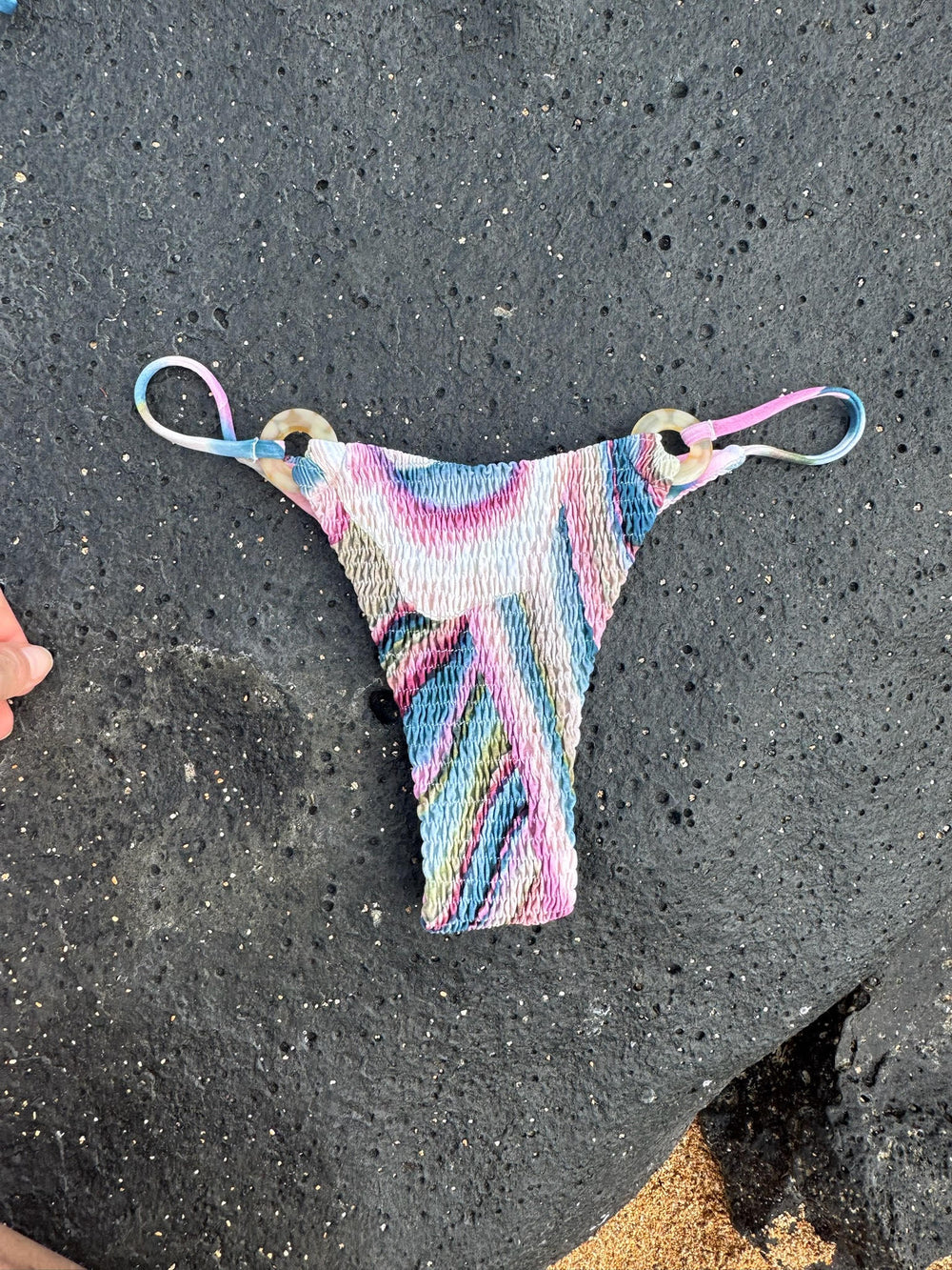 AILA BLUE Quatro Smocked Ring Bottom - More Colors Available-The Shop Laguna Beach