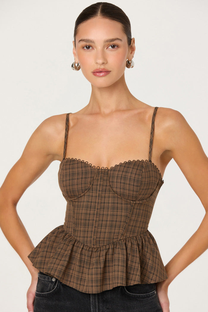 ASTR THE LABEL Baylin Demi Peplum Tank-The Shop Laguna Beach