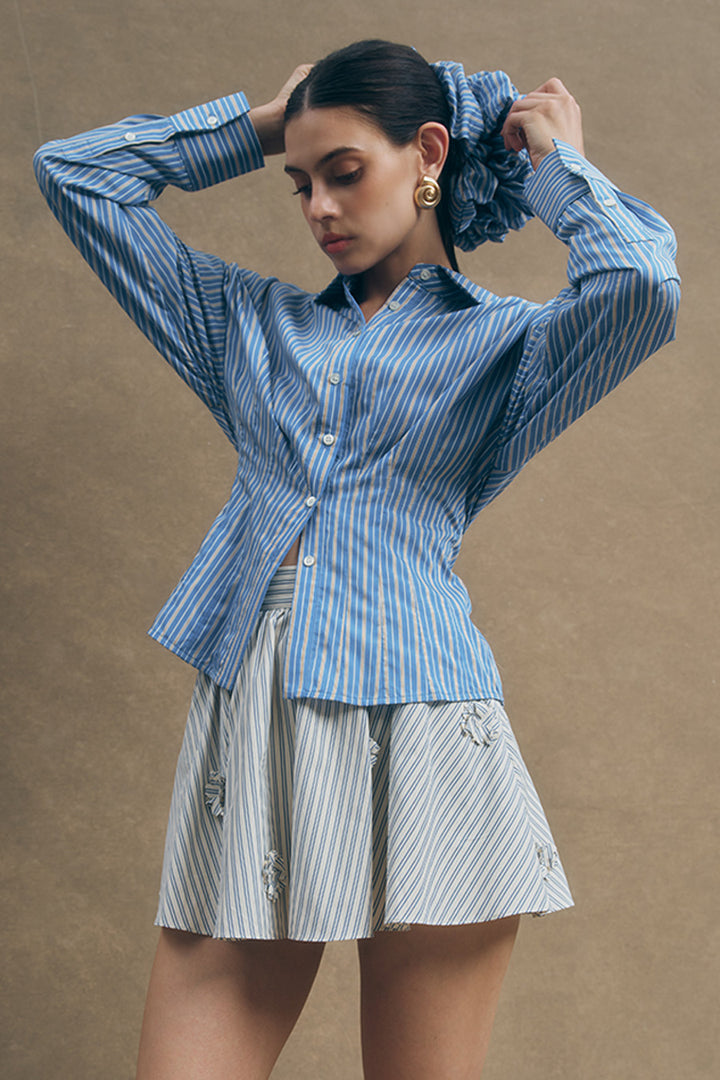 MAUDE CLUB Hadley Tailored Long Sleeve Shirt-The Shop Laguna Beach
