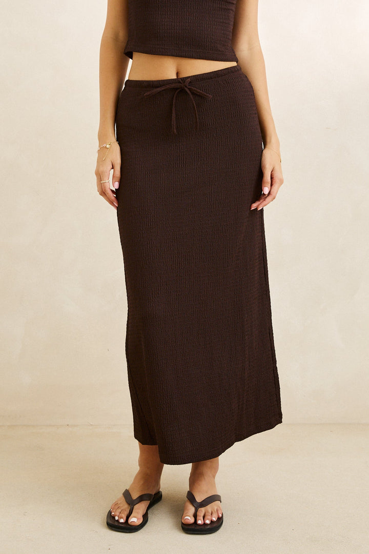 RHYTHM Indie Textured Maxi Skirt