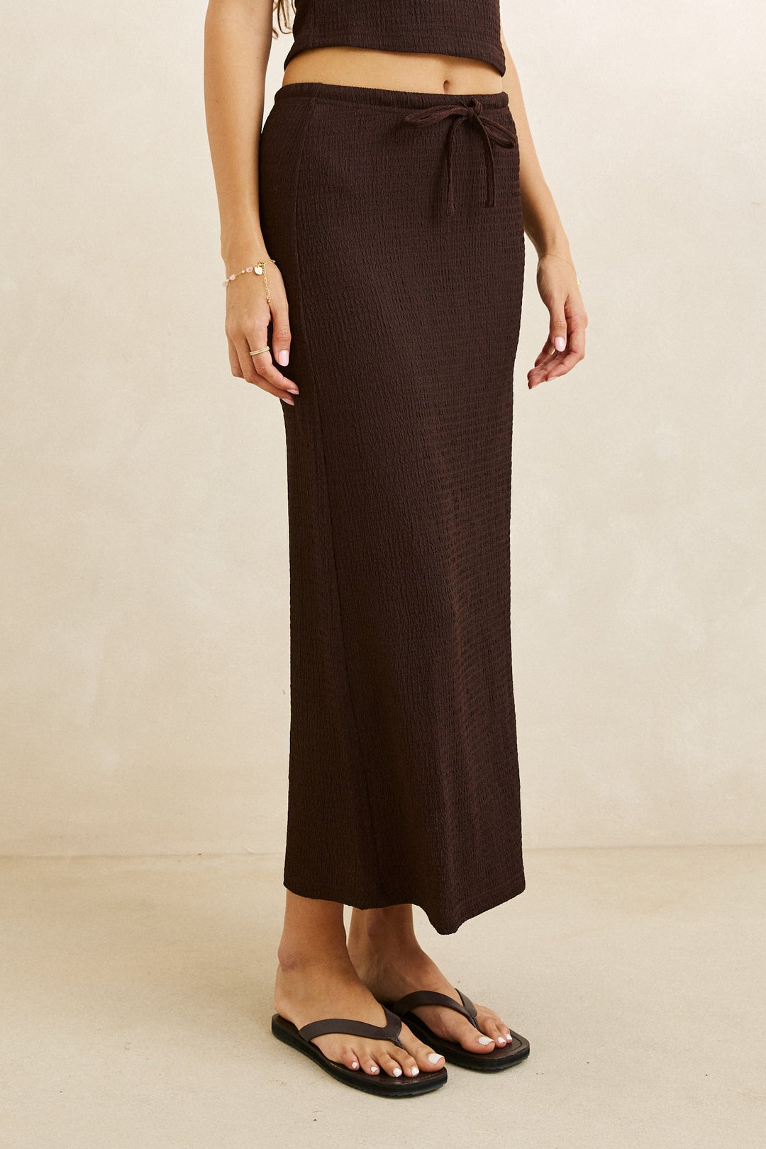 RHYTHM Indie Textured Maxi Skirt