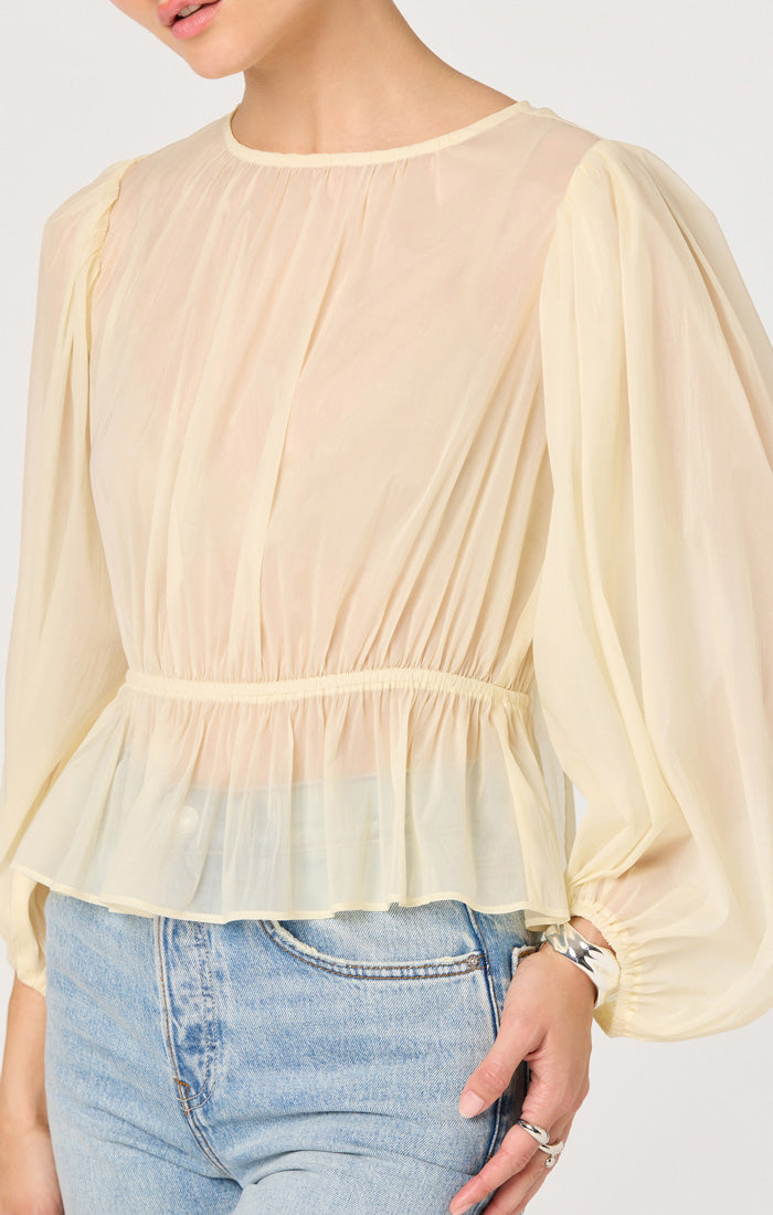 ASTR THE LABEL Amie Sheer Long Sleeve Top-The Shop Laguna Beach