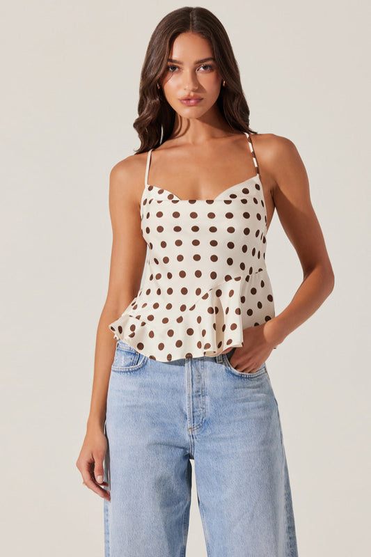 ASTR THE LABEL Everli Peplum Top-The Shop Laguna Beach