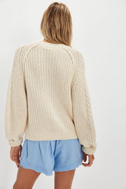 FREE PEOPLE Frankie Cotton Cable Sweater-The Shop Laguna Beach