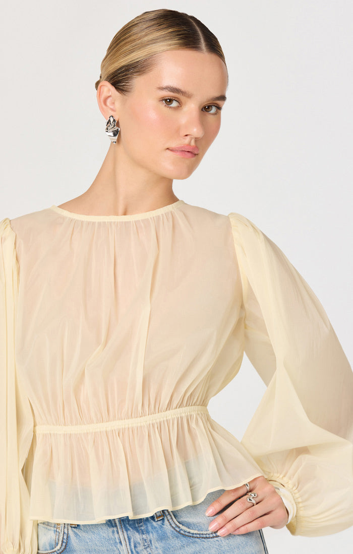 ASTR THE LABEL Amie Sheer Long Sleeve Top-The Shop Laguna Beach