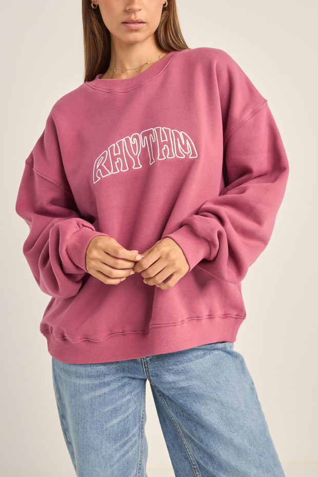 RHYTHM College Crew Fleece Pullover-The Shop Laguna Beach