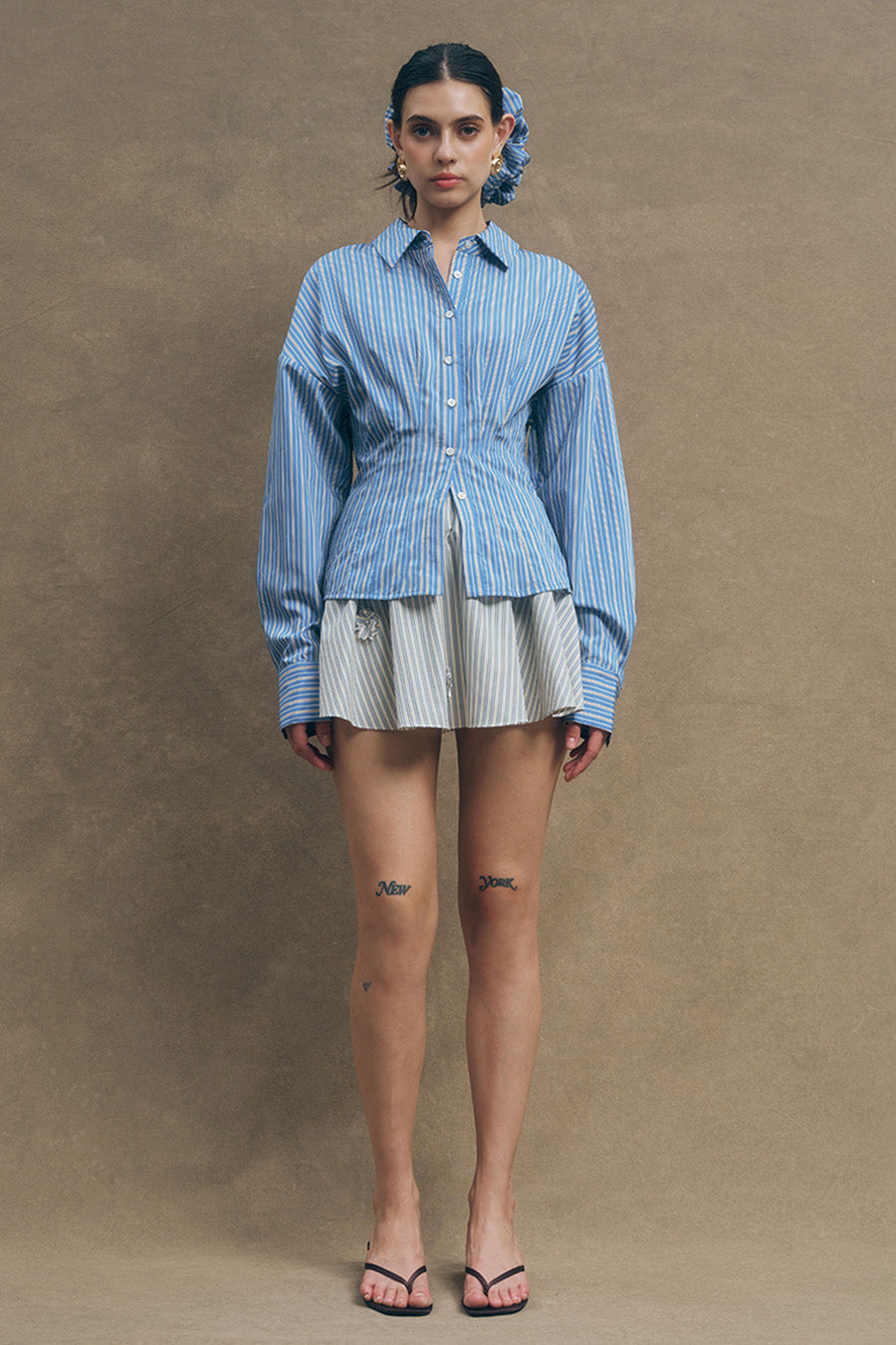 MAUDE CLUB Hadley Tailored Long Sleeve Shirt-The Shop Laguna Beach