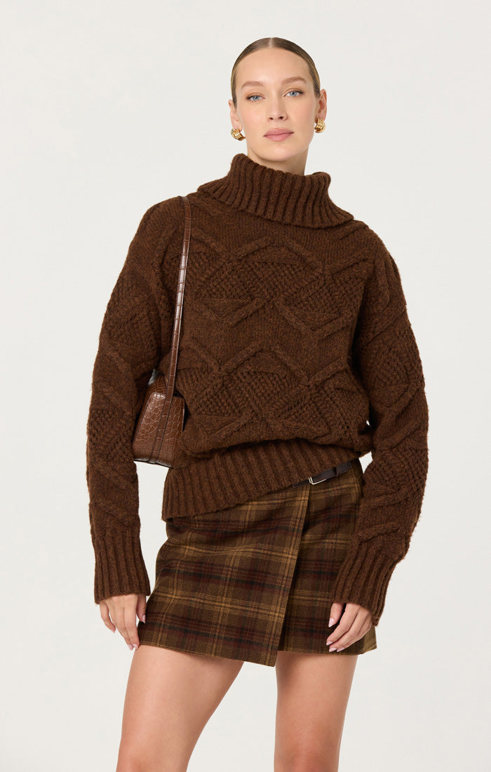 ASTR THE LABEL Janeth Chunky Cableknit Sweater-The Shop Laguna Beach