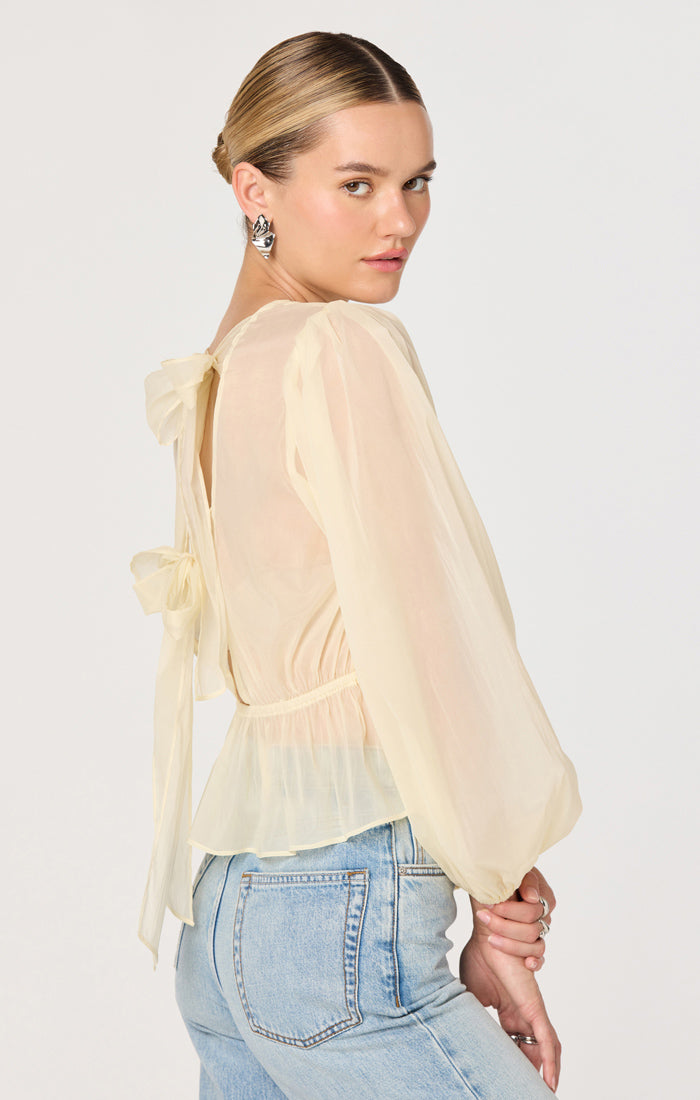 ASTR THE LABEL Amie Sheer Long Sleeve Top-The Shop Laguna Beach