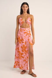 RHYTHM Bora Bora Cut-Out Halter Maxi Dress-The Shop Laguna Beach