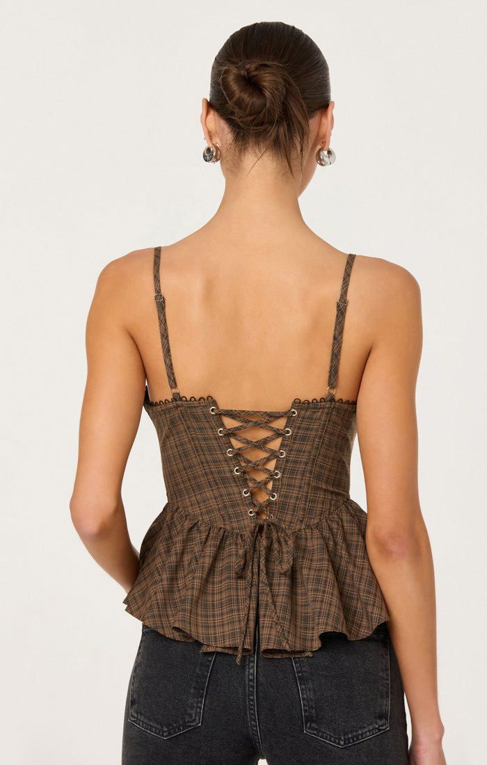 ASTR THE LABEL Baylin Demi Peplum Tank-The Shop Laguna Beach