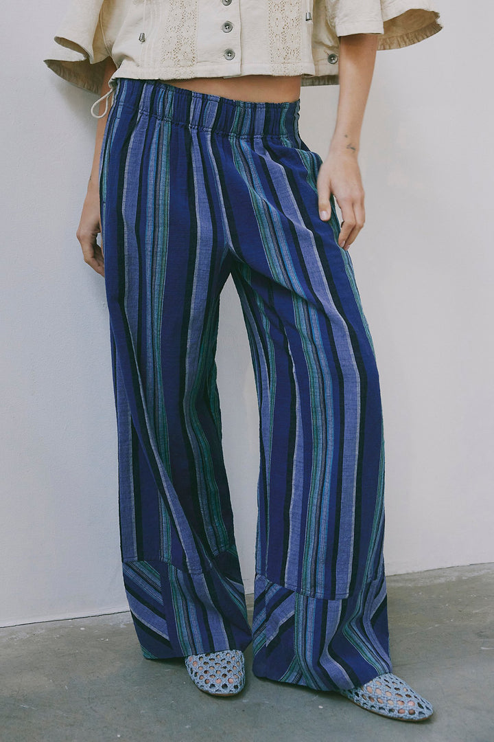 FREE PEOPLE Days End Striped Linen Pant