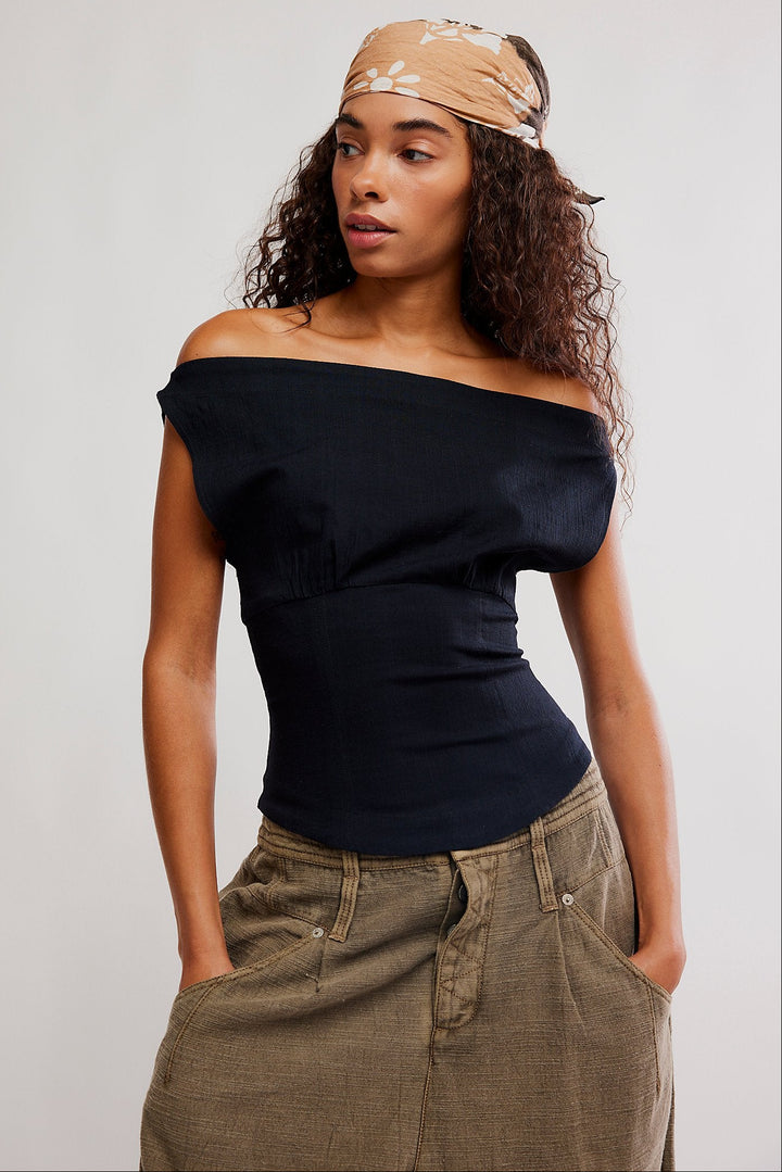 FREE PEOPLE Harper Off-Shoulder Top-The Shop Laguna Beach