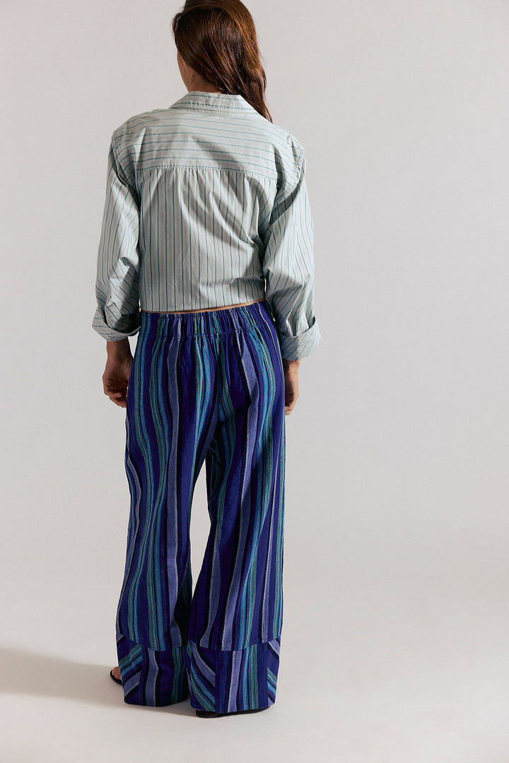 FREE PEOPLE Days End Striped Linen Pant