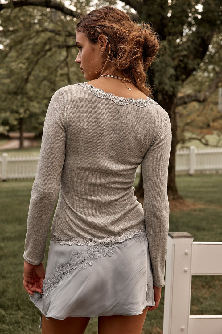 FREE PEOPLE Big Love Long Sleeve Buttoned Tee-The Shop Laguna Beach