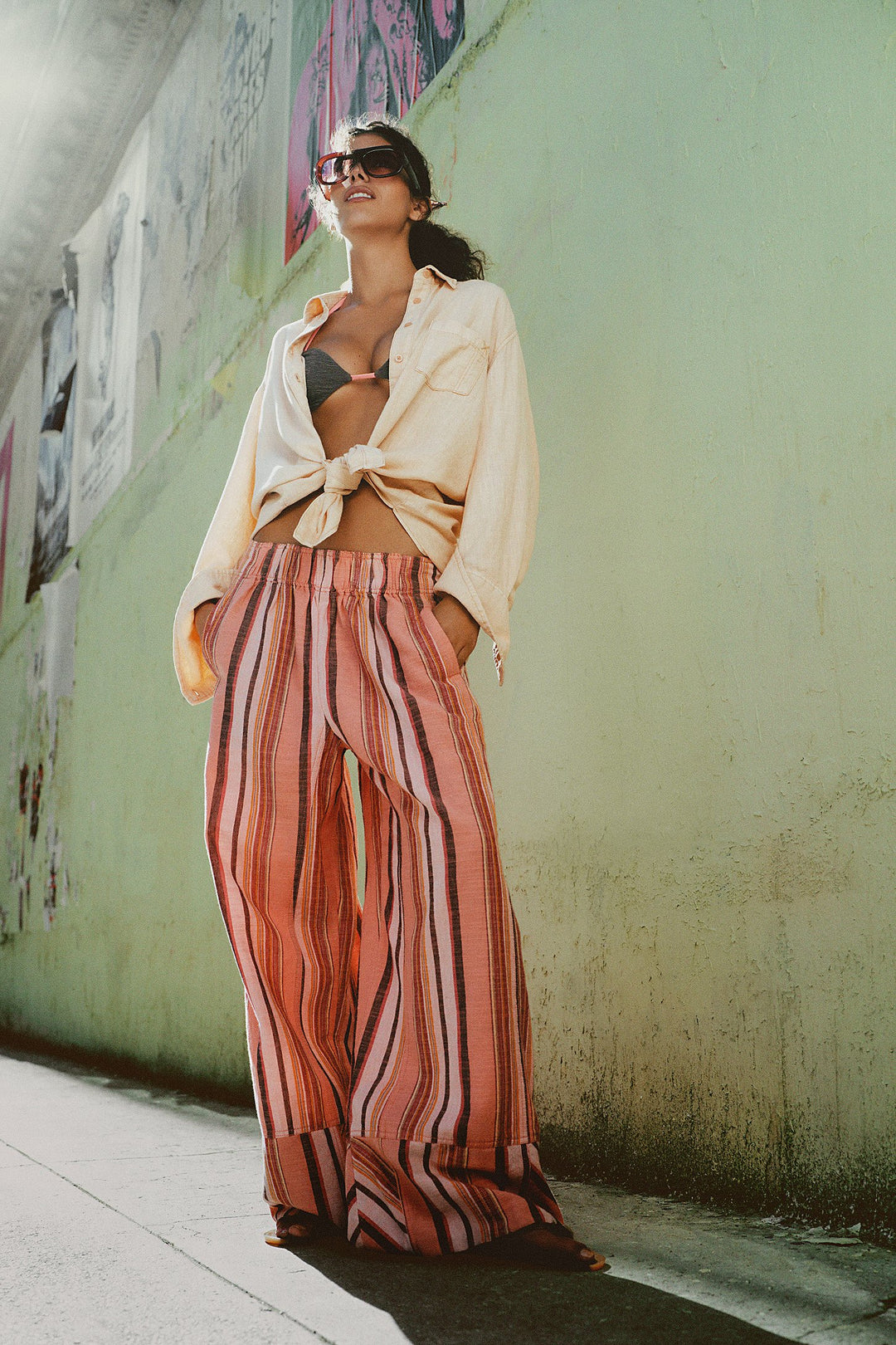 FREE PEOPLE Days End Striped Linen Pant-The Shop Laguna Beach