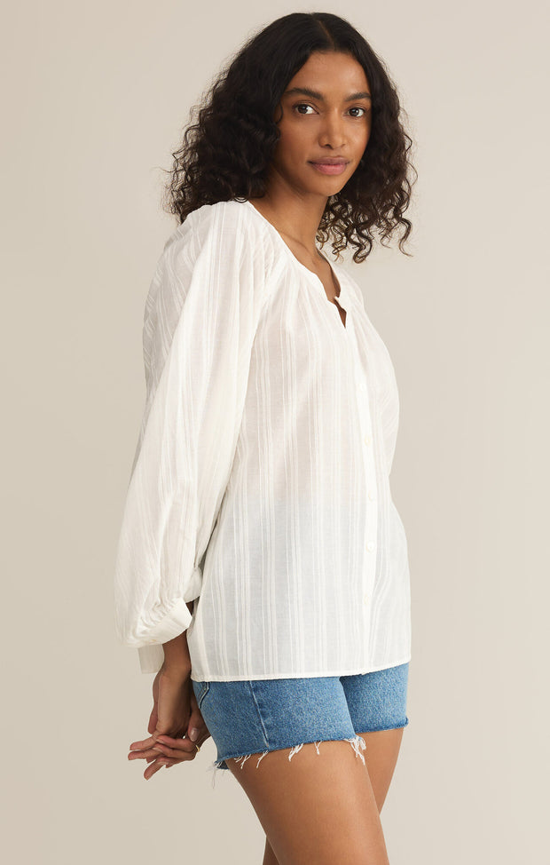 Z SUPPLY Wren Voile Buttoned Top-The Shop Laguna Beach