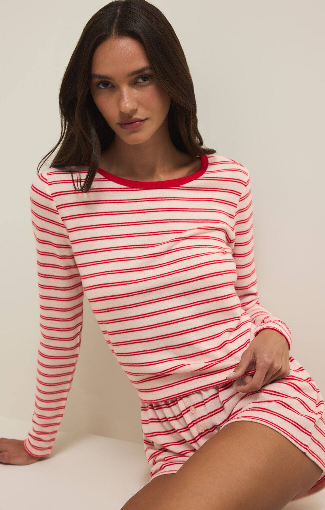 Z SUPPLY Night In Stripe Long Sleeve Tee-The Shop Laguna Beach