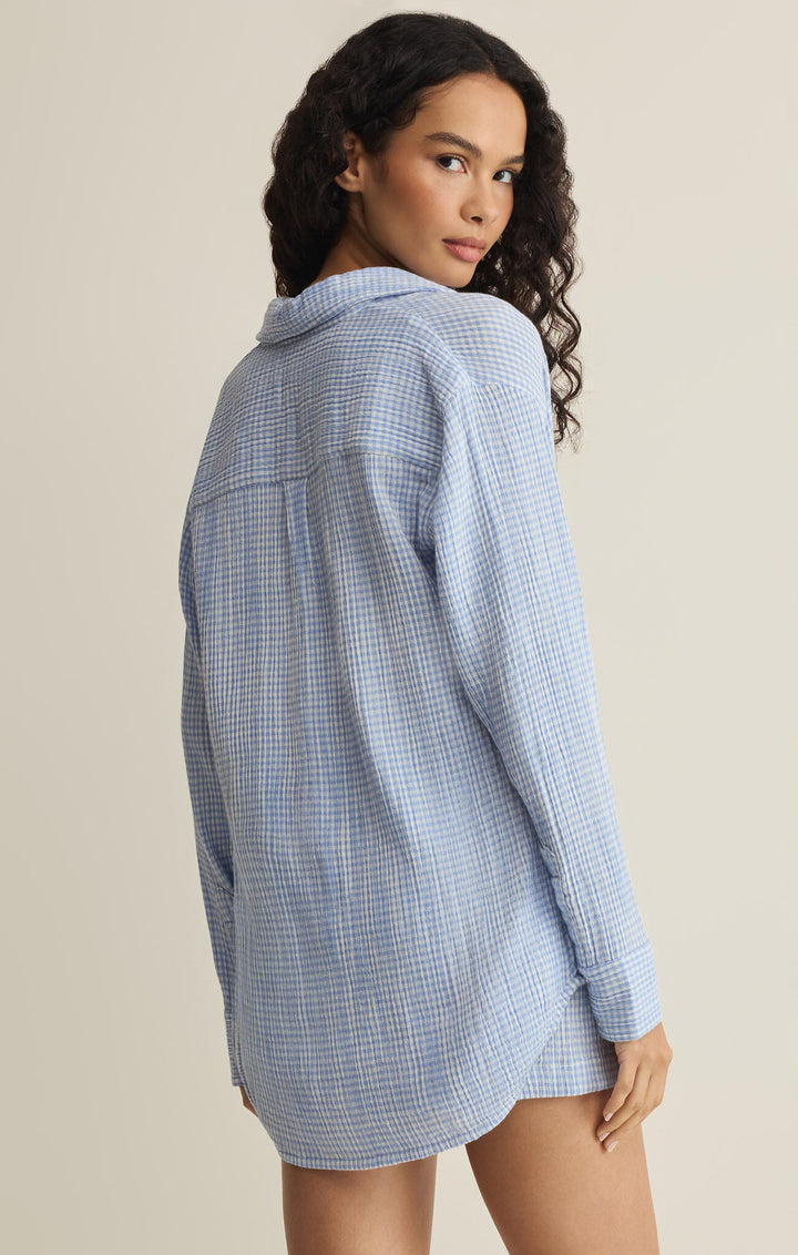 Z SUPPLY Classic Gingham Buttoned Shirt-The Shop Laguna Beach