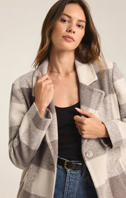 Z SUPPLY Conway Buffalo Plaid Coat-The Shop Laguna Beach