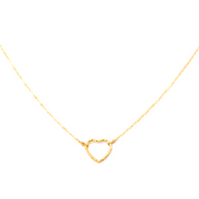 MAY MARTIN <br> Small Shimmer Heart Necklace-The Shop Laguna Beach