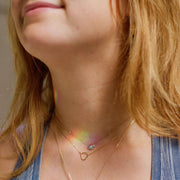 MAY MARTIN <br> Small Shimmer Heart Necklace-The Shop Laguna Beach