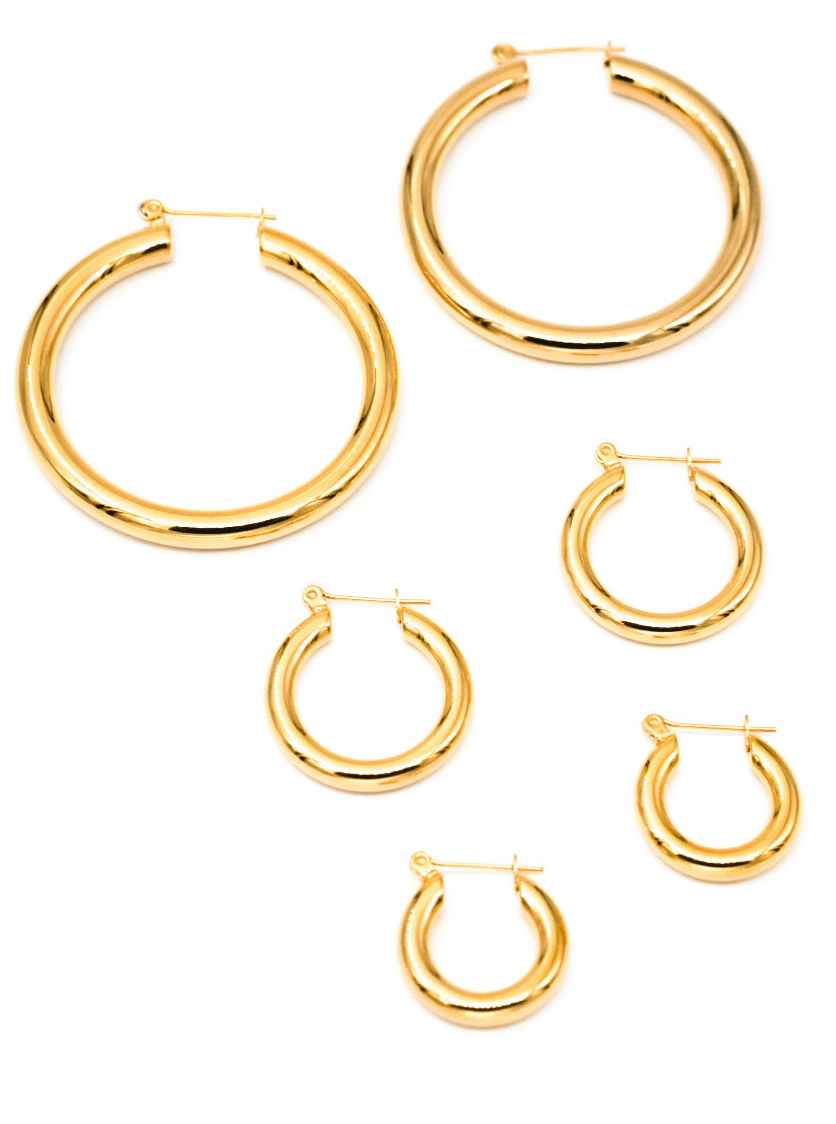 MAY MARTIN  Mayson Gold-Dipped Hoops - Medium - The Shop Laguna Beach