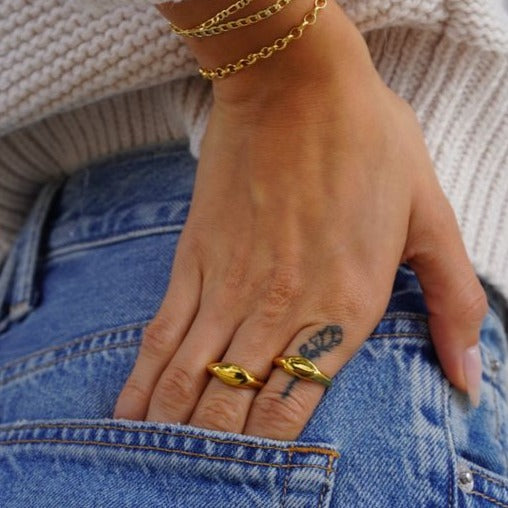 MAY MARTIN <br> Jaci Gold Ring-The Shop Laguna Beach