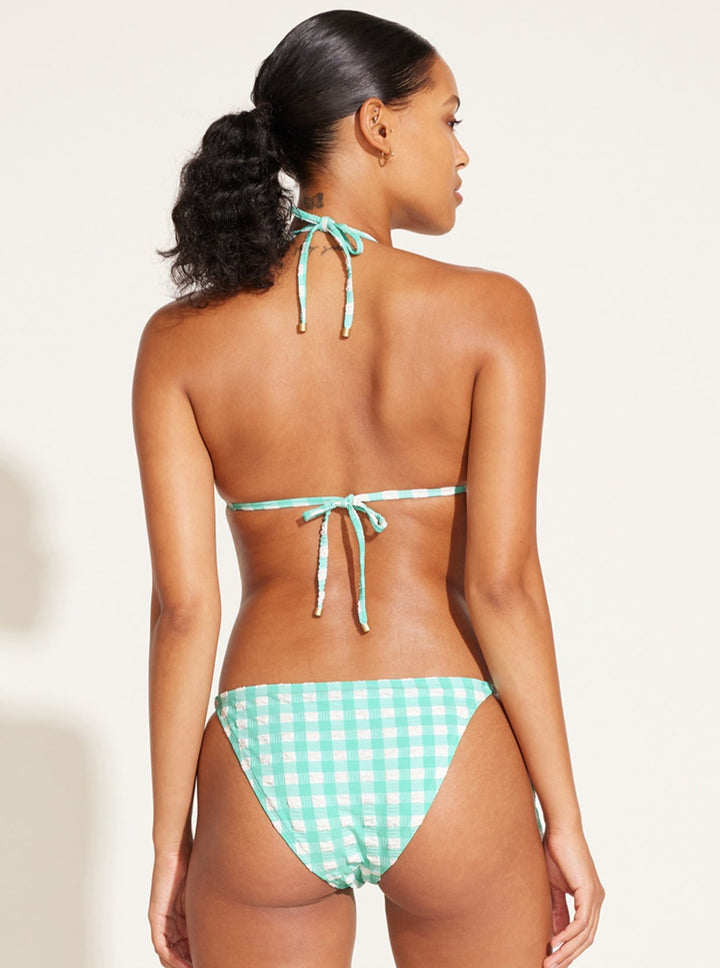 VITAMIN A <br> Ellie Gingham Tie-Side Bottom-The Shop Laguna Beach
