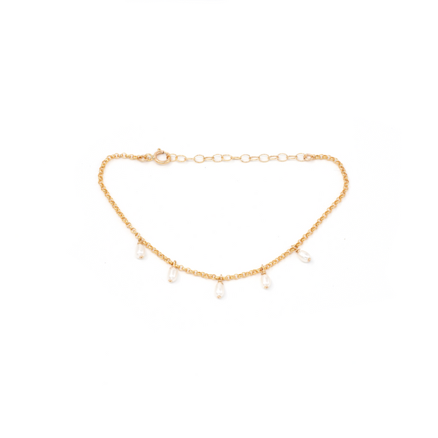 MAY MARTIN <br> Five Pearl Bracelet-The Shop Laguna Beach