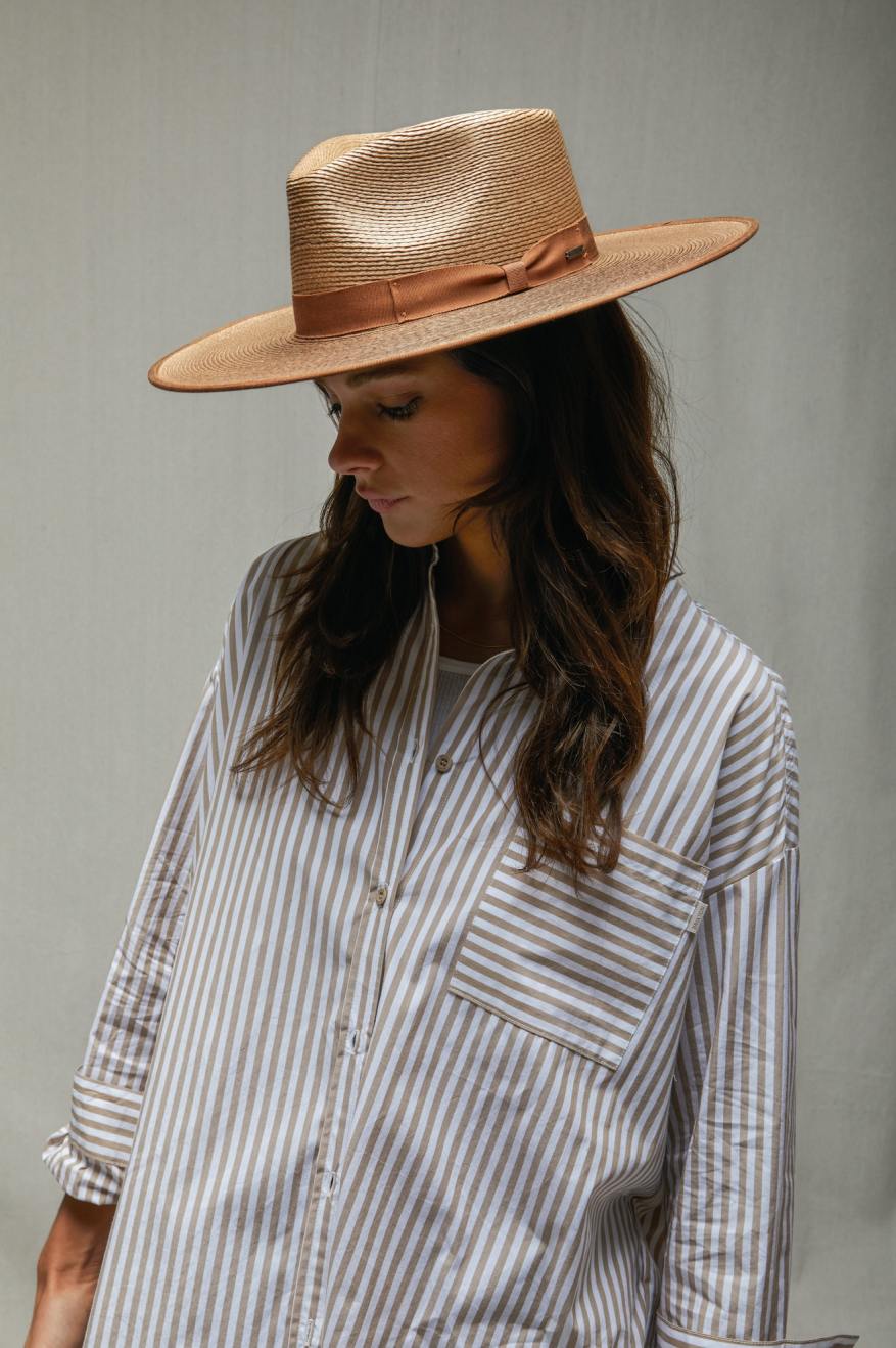BRIXTON <br> Jo Straw Rancher Hat <br><small><i> (More Colors Available) </small></i>-The Shop Laguna Beach