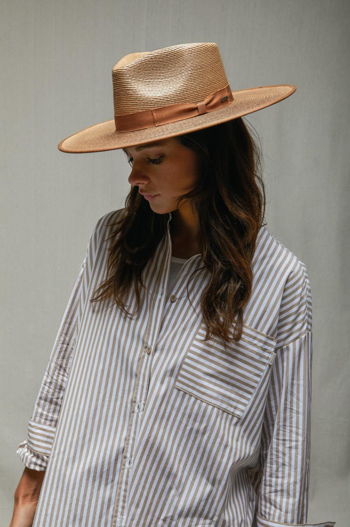 BRIXTON <br> Jo Straw Rancher Hat <br><small><i> (More Colors Available) </small></i>-The Shop Laguna Beach