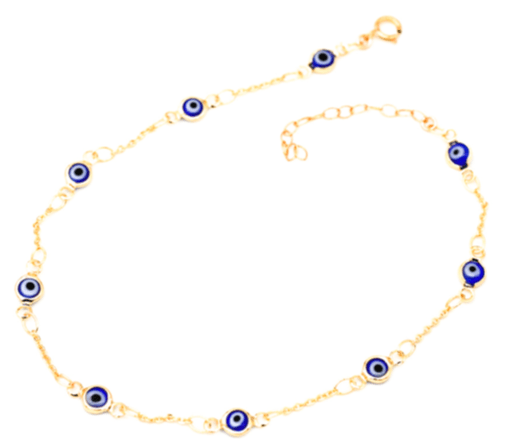MAY MARTIN  Evil Eye Gold Fill Anklet - The Shop Laguna Beach