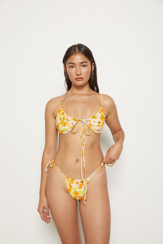 AILA BLUE <br> Gaia Skimpy Tie-Side Bottom <br><small><i> (More Colors Available) </small></i>-The Shop Laguna Beach