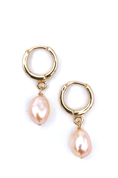 MAY MARTIN  Alina Pearl Hoops - The Shop Laguna Beach