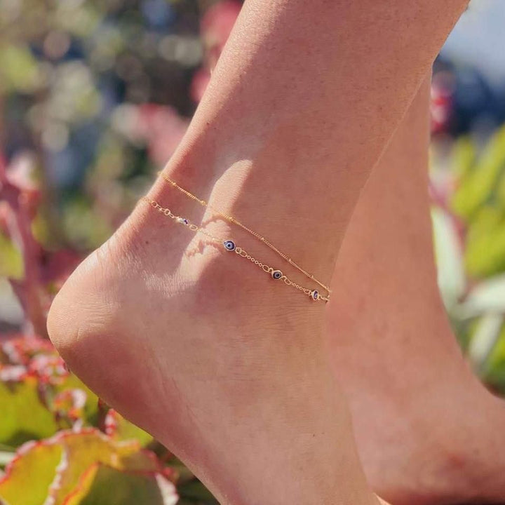 MAY MARTIN  Dotted Chain Anklet - The Shop Laguna Beach