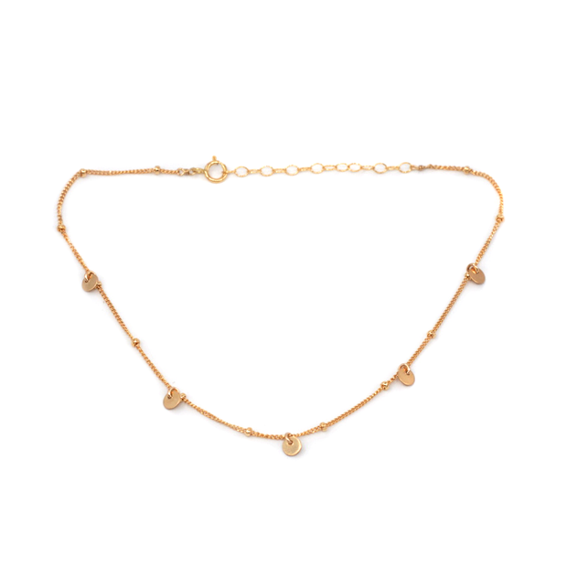 MAY MARTIN <br> Five Coin Dotted Anklet-The Shop Laguna Beach