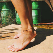 MAY MARTIN <br> Five Coin Anklet-The Shop Laguna Beach