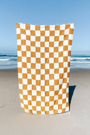 SUNDREAM <br> Laguna Checker Throw Blanket <br><small><i> (More Colors Available) </small></i>-The Shop Laguna Beach