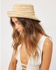 LSPACE <br> Isadora Straw Bucket Hat-The Shop Laguna Beach
