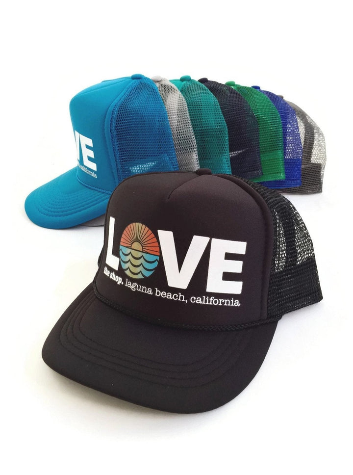 LOVE THE SEA <BR> Original Trucker Hat <br><small><i> (More Colors Available) </small></i>-The Shop Laguna Beach