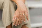 MAY MARTIN  Mother of Pearl Gold Fill Ring - The Shop Laguna Beach