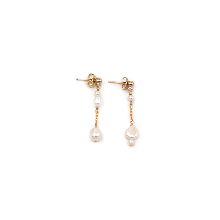 MAY MARTIN <br> Pasea Pearl Drop Earrings-The Shop Laguna Beach