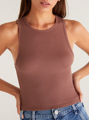 Z SUPPLY <br> Hannah Cropped Rib Tank <br><small><i> (More Colors Available) </small></i>-The Shop Laguna Beach