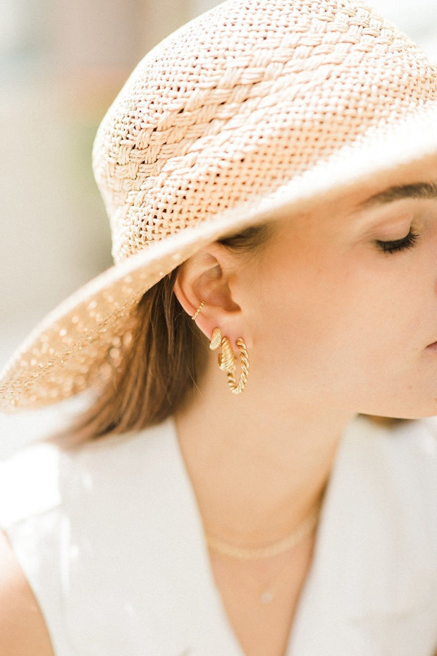 MAY MARTIN  Rooney Textured Hoops - The Shop Laguna Beach
