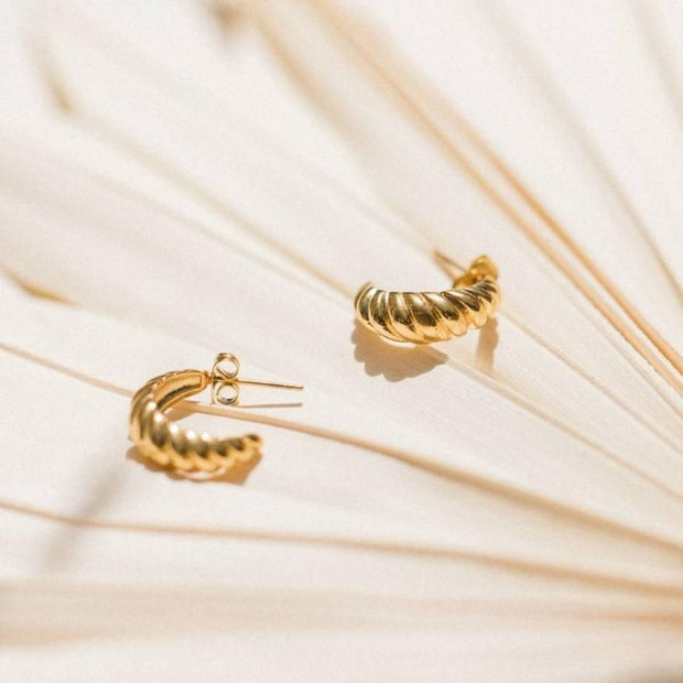 MAY MARTIN  Rooney Textured Hoops - The Shop Laguna Beach