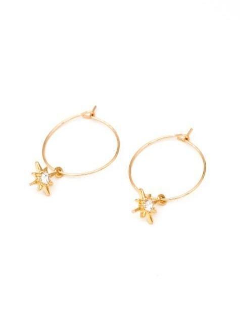 MAY MARTIN  North Star Hoop Earrings - The Shop Laguna Beach